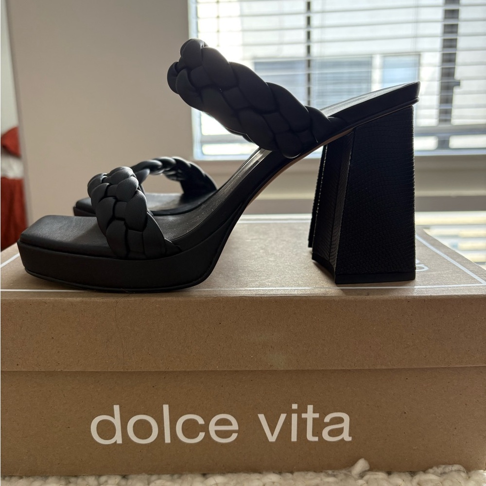 Dolce Vita Black Strappy Heels